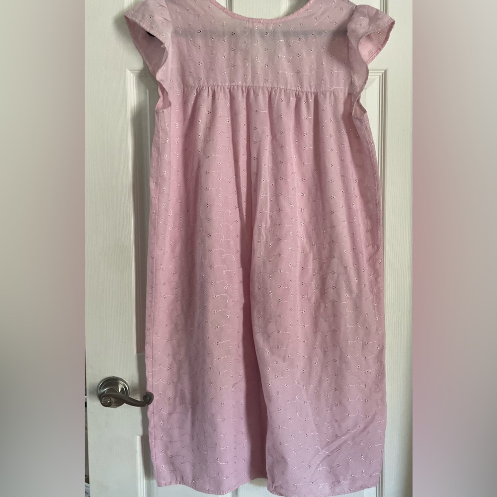 Vintage Light Pink Eyelet A-Line Women’s Cotton Nightgown - Picture 4 of 4